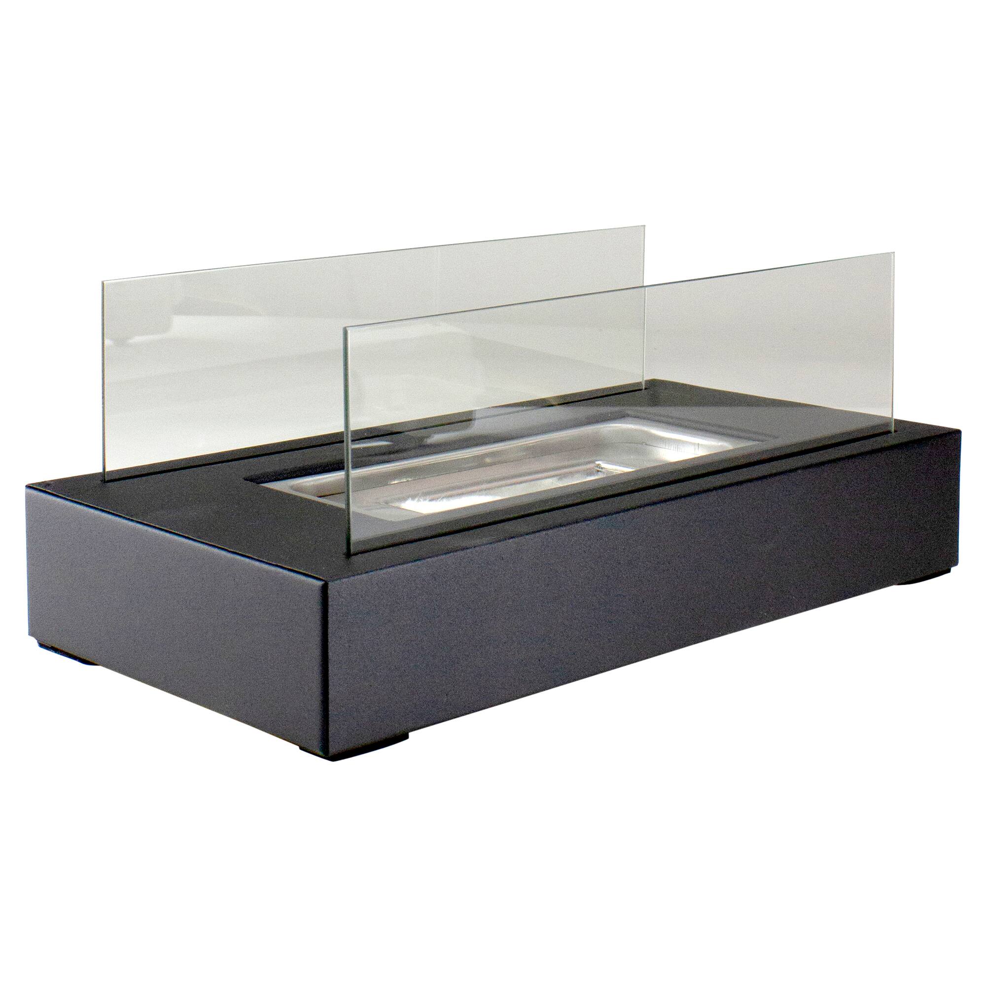 13.75" Bio Ethanol Ventless Portable Tabletop Fireplace with Flame Guard